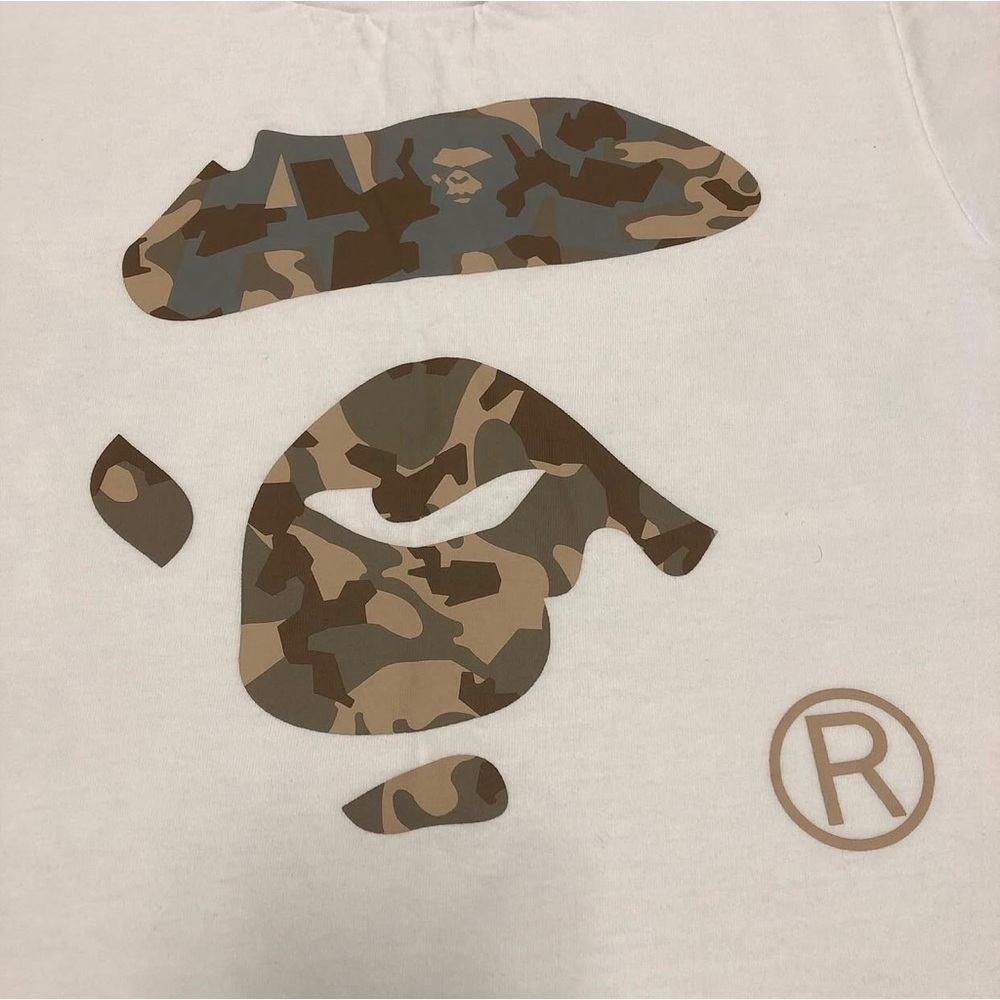 A Bathing Ape Bape Camo Ape Face Tee Shirt Size Small - Picture 3 of 9